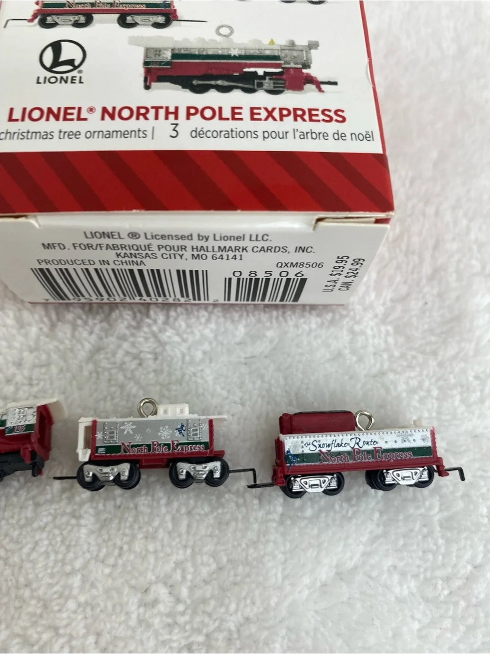 Hallmark Keepsake 2014 Lionel North Pole Express Ornaments Set of 3 Collectible